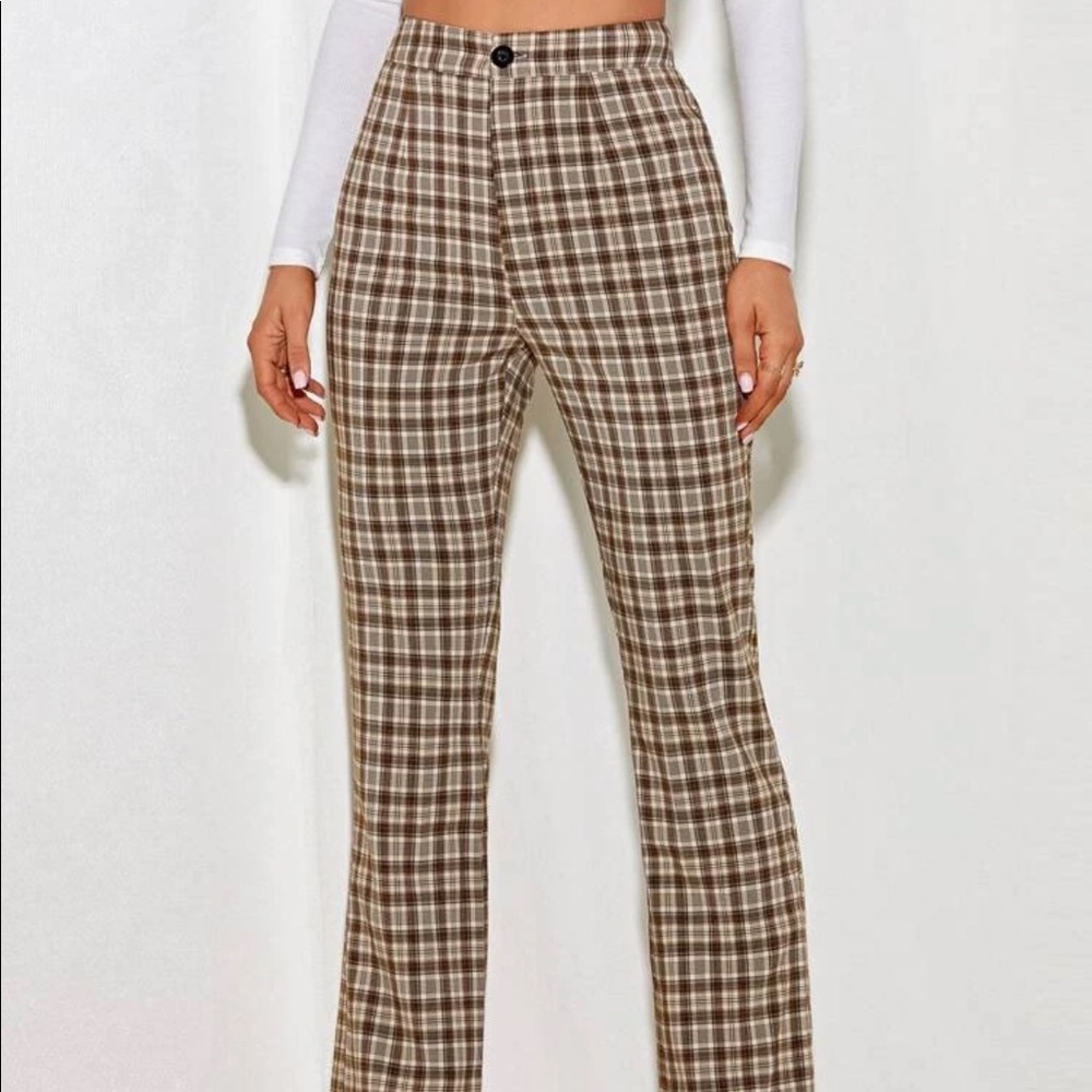 NWOT Straight Leg Plaid Pants